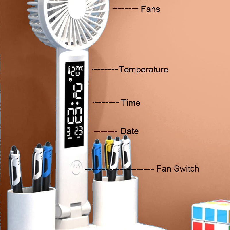 AlcoLight™ Wiederaufladbare Schreibtischlampe für Studium und Lesen mit Ventilator