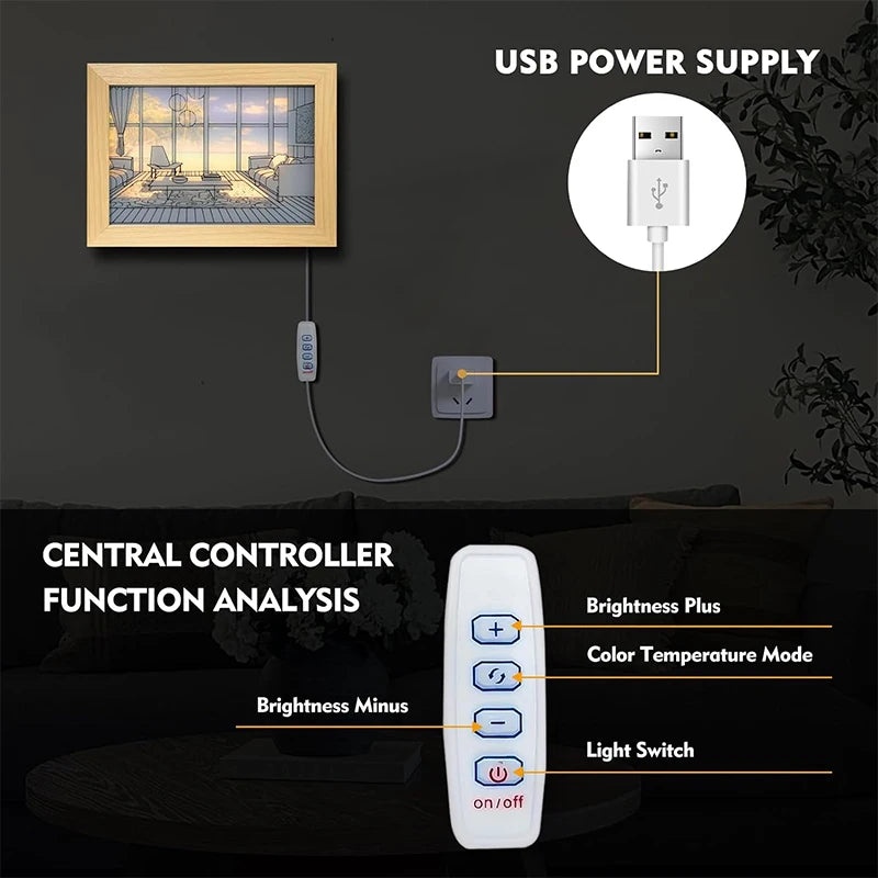 AlcoLight™ Dekorative LED-Lichtmalerei Wandkunst (USB)