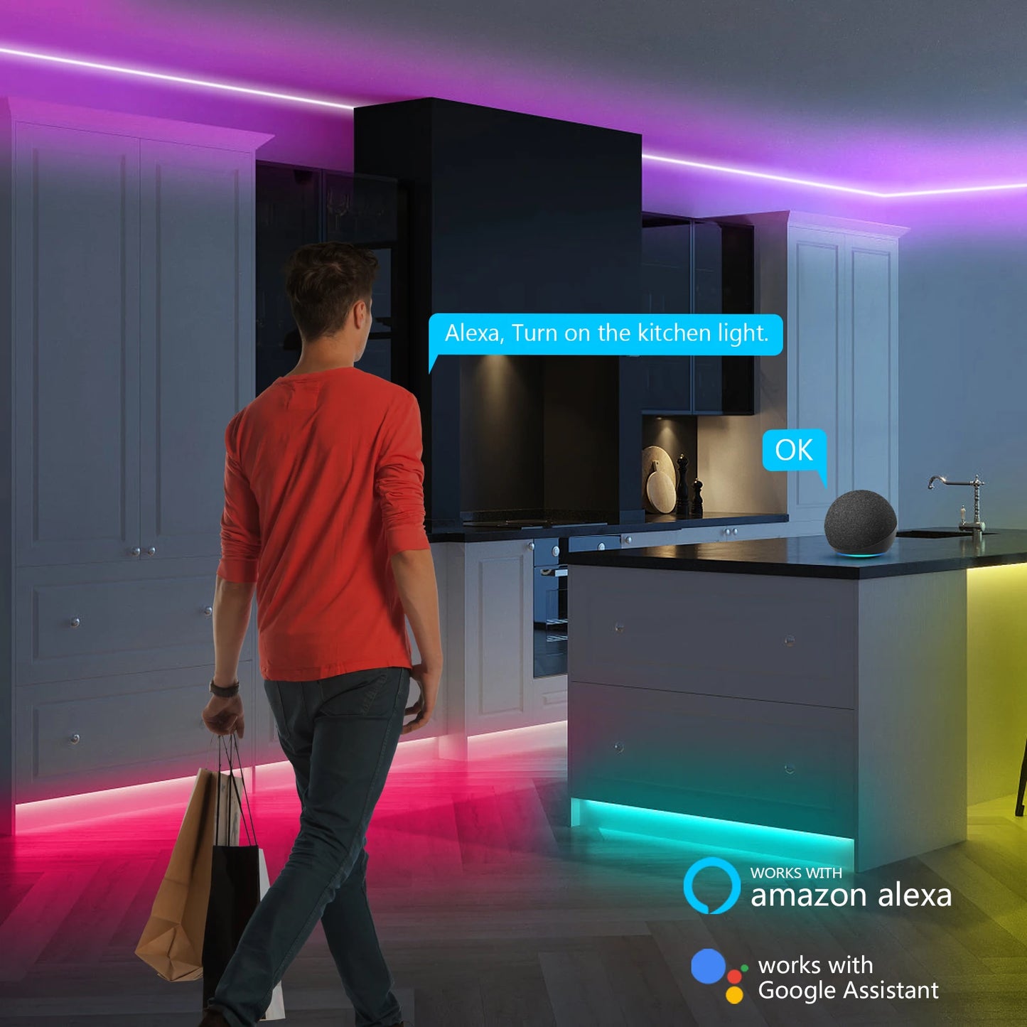 AlcoLight™ RGB Neon LED Strip WiFi(Tuya App/Smart Life/Alexa) for TV Home