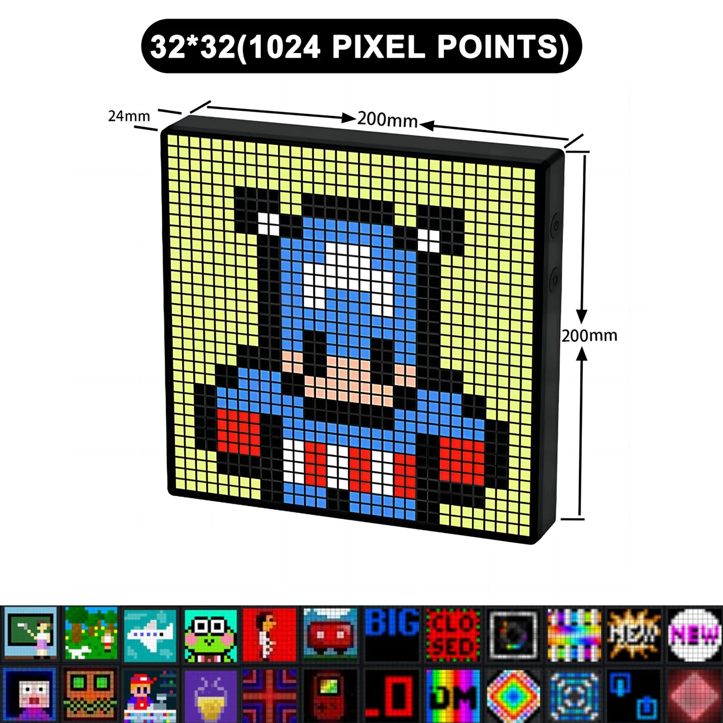 AlcoLight™ Smart LED Matrix Pixel Display – RGB DIY Graffiti mit Bluetooth-Steuerung