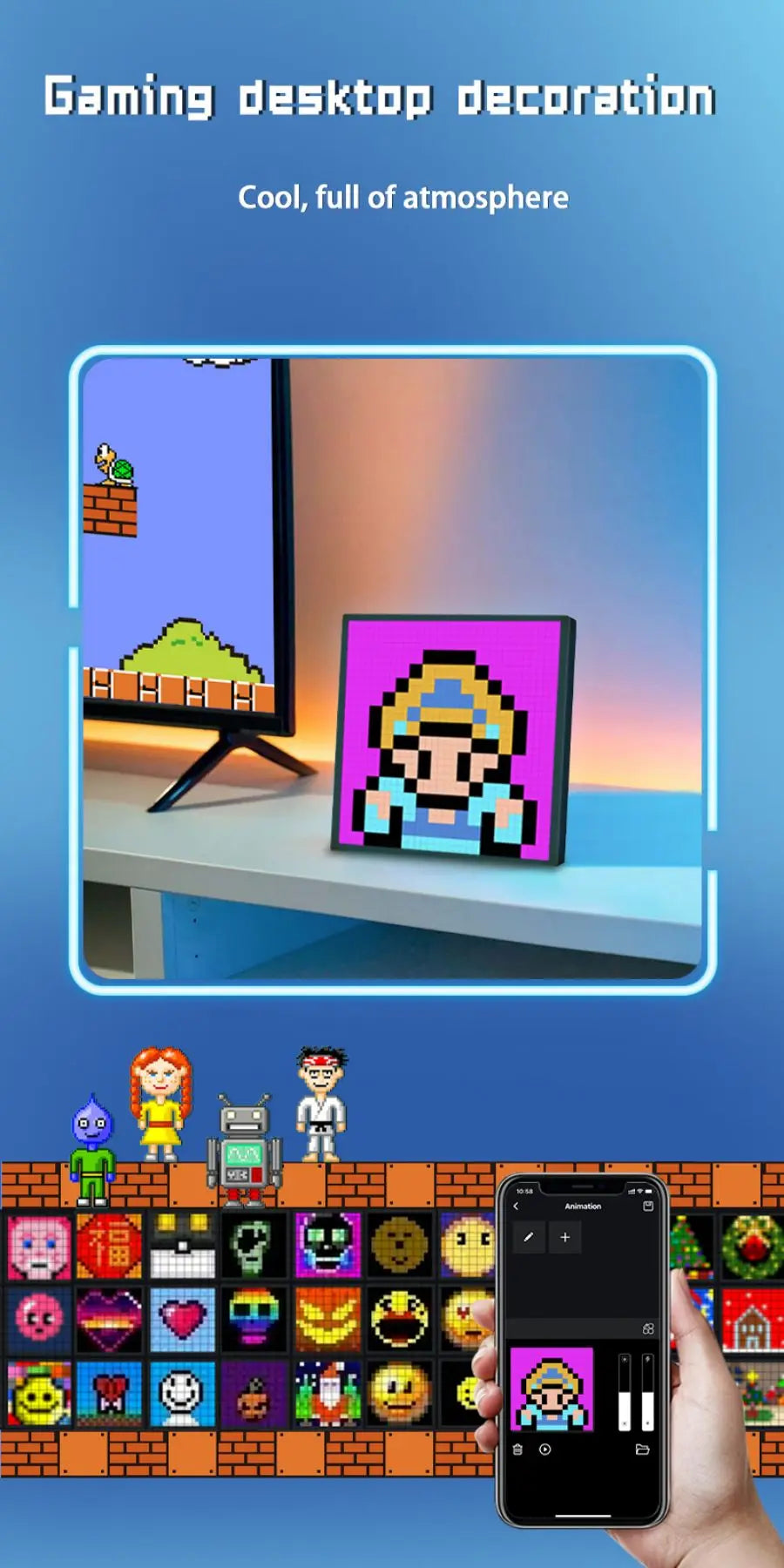 AlcoLight™ Smart LED Matrix Pixel Display – RGB DIY Graffiti mit Bluetooth-Steuerung