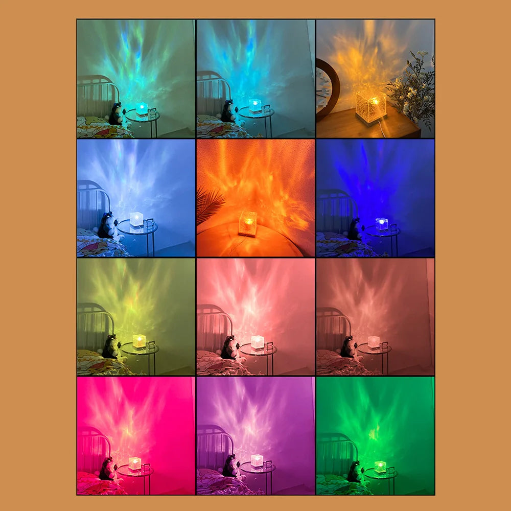 AlcoLight™ Kristalllampe mit Wasserwellen-Projektor