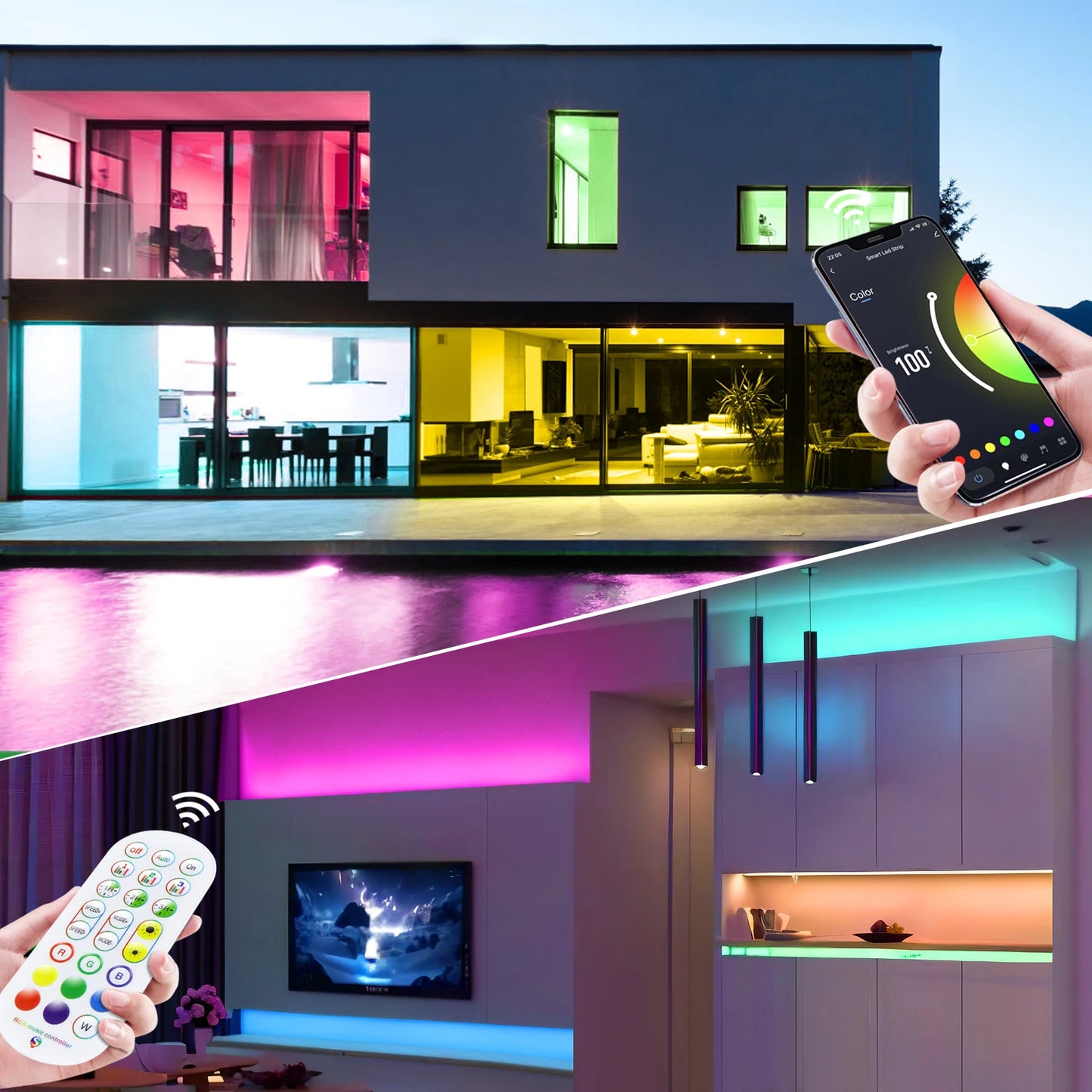 AlcoLight™ RGB Neon LED Strip WiFi(Tuya App/Smart Life/Alexa) for TV Home