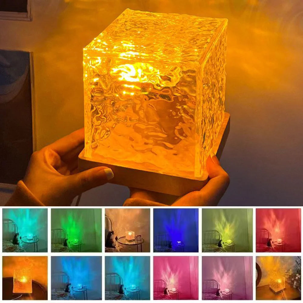 AlcoLight™ Kristalllampe mit Wasserwellen-Projektor