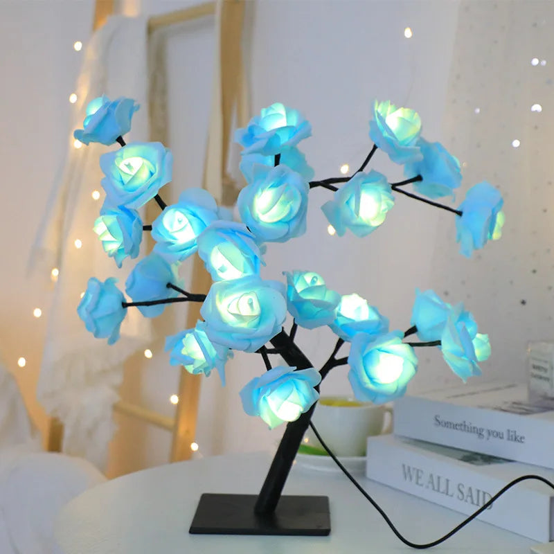 AlcoLight™ LED Rosenbaum-Lichter Tischlampe – Feenblumen-Nachtlicht Kurzes, auffälliges Design für Schlafzimmerdekoration