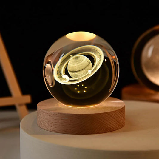 AlcoLight™ 3D Kristallkugel Hausdekoration 6 cm